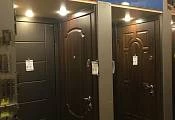 Бренд-секция входных дверей «Стальная линия» в Королеве,<br /> Московская область, г. Королёв, ул. Дзержинского, д. 23/2